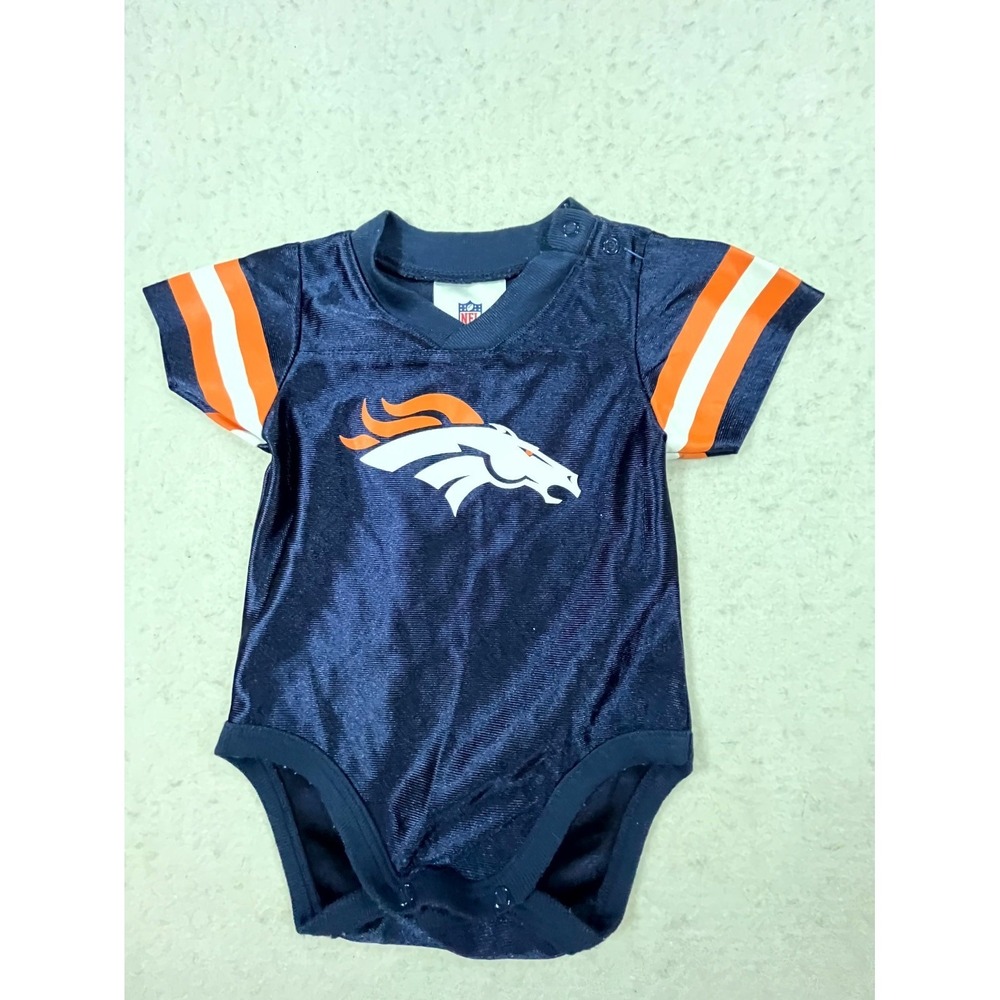 Denver Broncos Jersey Bodysuit Baby 0-3 Month NavyBlue Official NFL Team Apparel